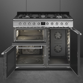 Smeg Symphony SY103 100cm Dual Fuel Range Cooker - Stainless Steel - A/B Rated - 1