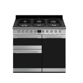 Smeg Symphony SY103 100cm Dual Fuel Range Cooker - Stainless Steel - A/B Rated