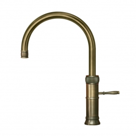 Quooker PRO3 CLASSIC FUSION ROUND PTN 3CFRPTN Classic Round Fusion 3-in-1 Boiling Water Tap – PATINATED BRASS
